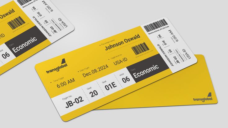 تذاكر صعود الطائرة